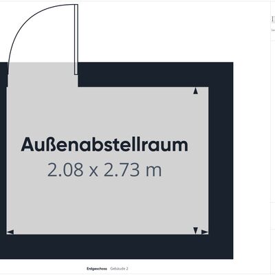 Grundriss Außenabstellraum 